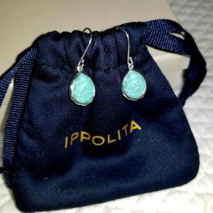 Ippolita earrings: Turquoise with clear quartz